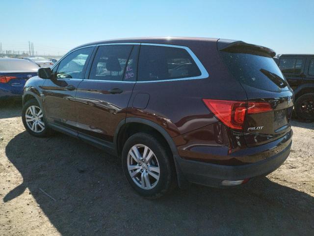 Photo 3 from auction – 2016 HONDA PILOT LX with VIN 5FNYF5H10GB019476