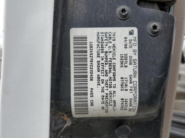 Photo 10 from auction – 2000 SATURN SL2 with VIN 1G8ZK5275YZ232426