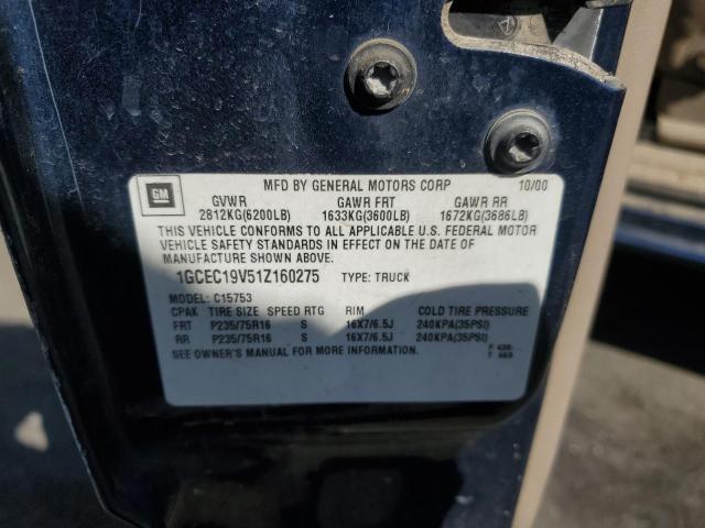 Photo 10 from auction – 2001 CHEVROLET SILVERADO with VIN 1GCEC19V51Z160275