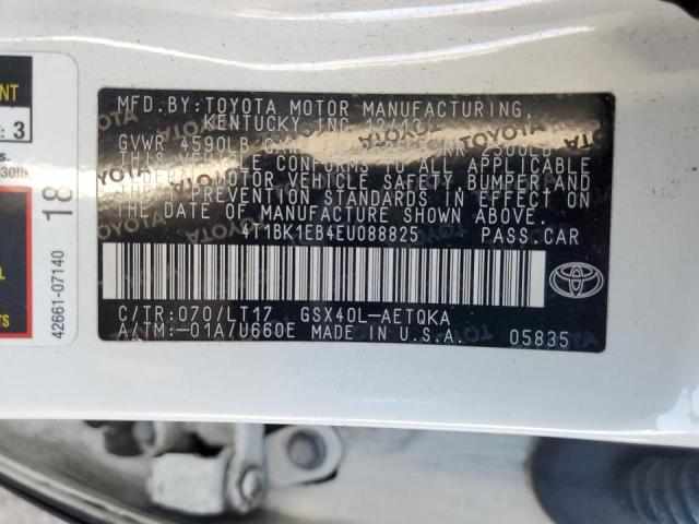 Photo 10 from auction – 2014 TOYOTA AVALON BAS with VIN 4T1BK1EB4EU088825
