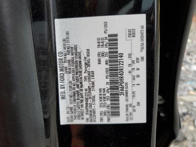 Photo 10 from auction – 2013 FORD FUSION SE with VIN 3FA6P0HR4DR122140