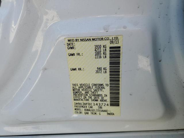 Photo 10 from auction – 2014 NISSAN ALTIMA SV with VIN 1N4AL3AP3EC143724