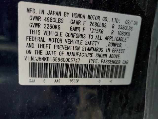 Photo 10 from auction – 2006 ACURA RL with VIN JH4KB16596C005747