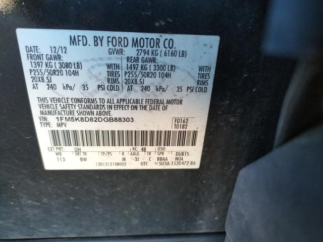 Photo 10 from auction – 2013 FORD EXPLORER X with VIN 1FM5K8D82DGB88303