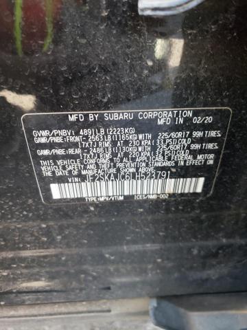 Photo 10 from auction – 2020 SUBARU FORESTER P with VIN JF2SKAJC6LH523791