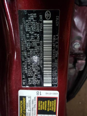 Photo 10 from auction – 2014 TOYOTA AVALON BAS with VIN 4T1BK1EB6EU085098
