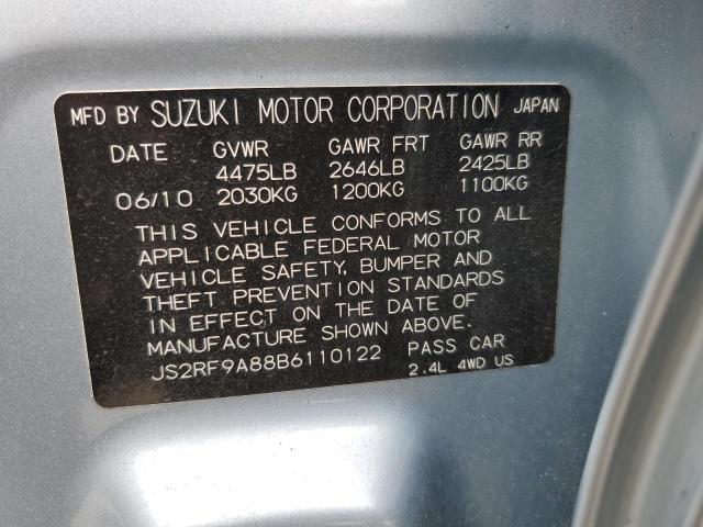 Photo 10 from auction – 2011 SUZUKI KIZASHI SP with VIN JS2RF9A88B6110122