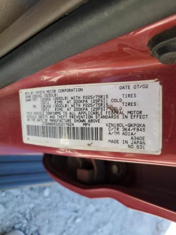 Photo 10 from auction – 2002 TOYOTA 4RUNNER SR with VIN JT3GN86R020257624