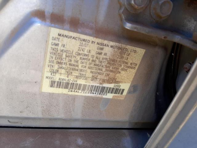 Photo 10 from auction – 2008 NISSAN ALTIMA 2.5 with VIN 1N4AL21E98N438005