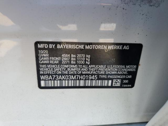Photo 10 from auction – 2021 BMW 228XI with VIN WBA73AK03M7H01945