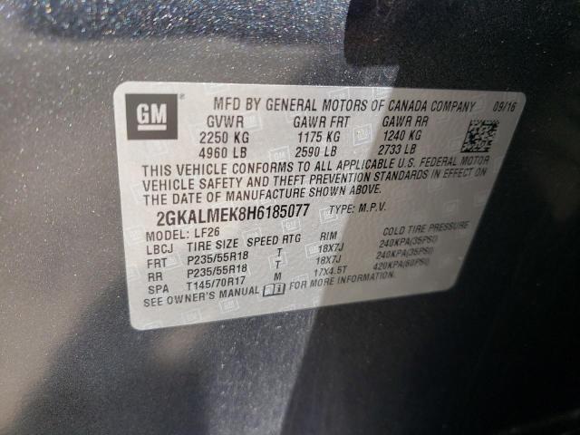 Photo 10 from auction – 2017 GMC TERRAIN SL with VIN 2GKALMEK8H6185077