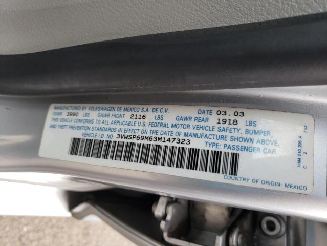 Photo 10 from auction – 2003 VOLKSWAGEN JETTA GLS with VIN 3VWSP69M63M147323