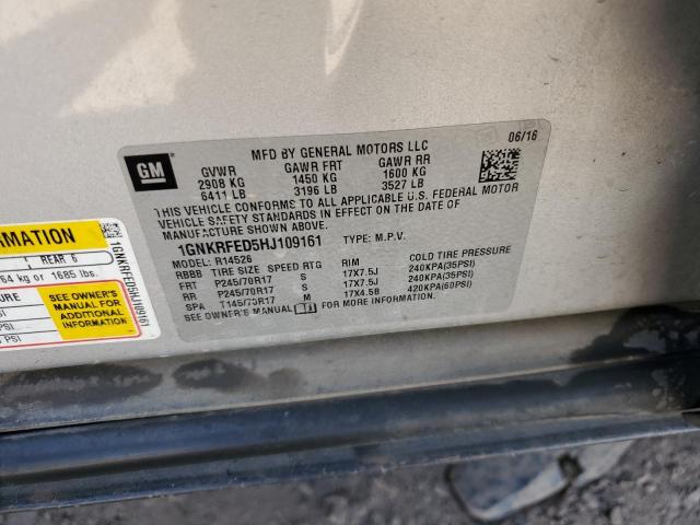 Photo 10 from auction – 2017 CHEVROLET TRAVERSE L with VIN 1GNKRFED5HJ109161