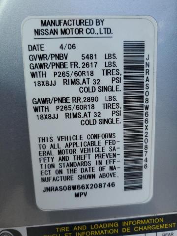 Photo 10 from auction – 2006 INFINITI FX35 with VIN JNRAS08W66X208746