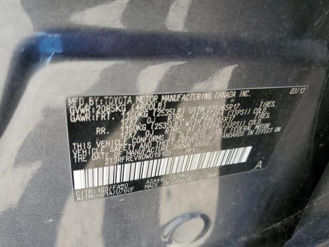 Photo 10 from auction – 2013 TOYOTA RAV4 XLE with VIN 2T3RFREV8DW019105