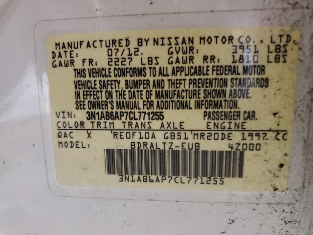 Photo 10 from auction – 2012 NISSAN SENTRA 2.0 with VIN 3N1AB6AP7CL771255