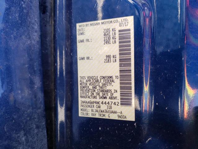 Photo 10 from auction – 2017 NISSAN MAXIMA 3.5 with VIN 1N4AA6AP4HC444742