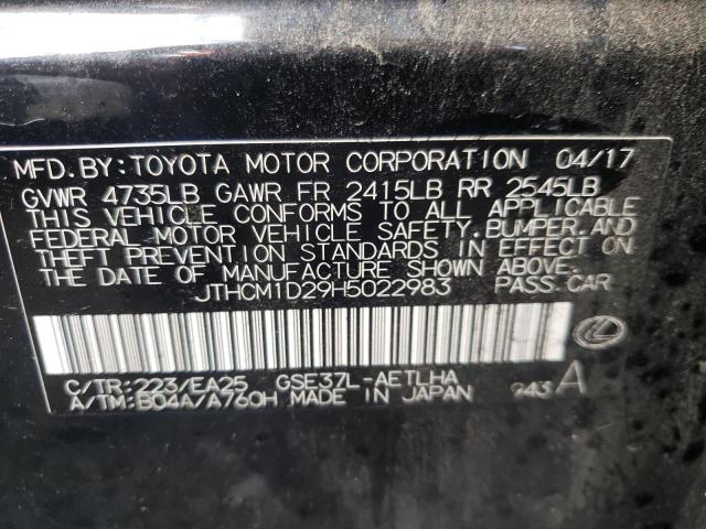 Photo 10 from auction – 2017 LEXUS IS 300 with VIN JTHCM1D29H5022983