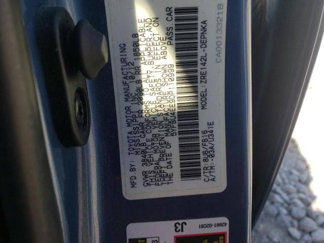 Photo 10 from auction – 2013 TOYOTA COROLLA BA with VIN 5YFBU4EE9DP110999