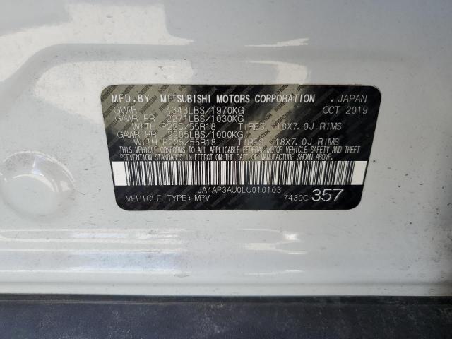 Photo 10 from auction – 2020 MITSUBISHI OUTLANDER with VIN JA4AP3AU0LU010103