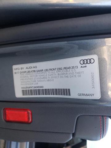 Photo 10 from auction – 2018 AUDI A4 PREMIUM with VIN WAUENAF47JA045940