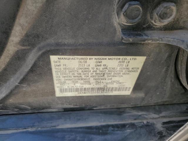 Photo 10 from auction – 2009 NISSAN MAXIMA S with VIN 1N4AA51E09C804020