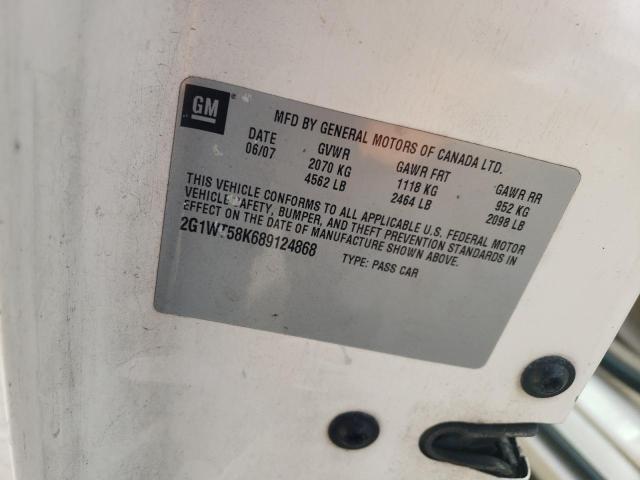 Photo 10 from auction – 2008 CHEVROLET IMPALA LT with VIN 2G1WT58K689124868