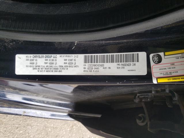 Photo 10 from auction – 2012 DODGE AVENGER SE with VIN 1C3CDZAB0CN224693