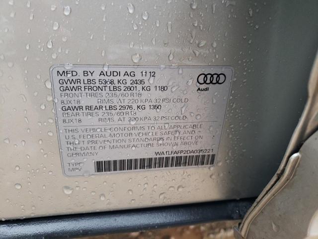 Photo 10 from auction – 2013 AUDI Q5 PREMIUM with VIN WA1LFAFP2DA035221