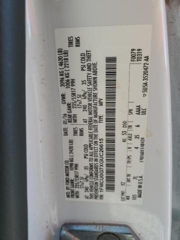 Photo 10 from auction – 2016 FORD ESCAPE SE with VIN 1FMCU0G7XGUC26615