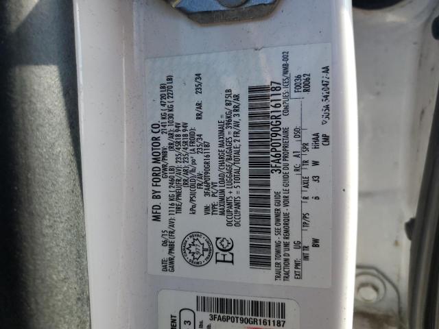 Photo 10 from auction – 2016 FORD FUSION SE with VIN 3FA6P0T90GR161187