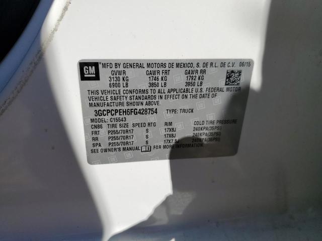 Photo 10 from auction – 2015 CHEVROLET SILVERADO with VIN 3GCPCPEH6FG428754