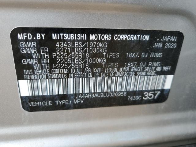 Photo 10 from auction – 2020 MITSUBISHI OUTLANDER with VIN JA4AR3AU9LU026956