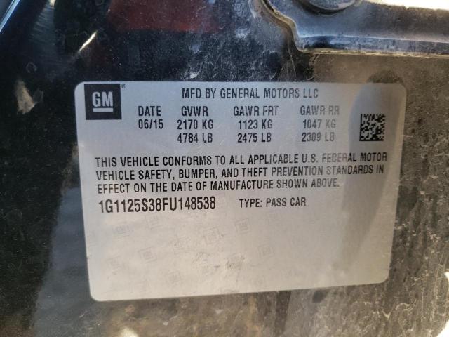 Photo 10 from auction – 2015 CHEVROLET IMPALA LT with VIN 1G1125S38FU148538