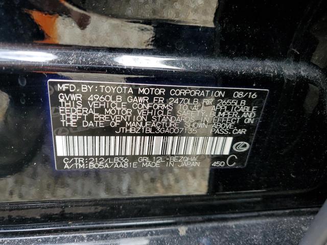 Photo 10 from auction – 2016 LEXUS GS 350 BAS with VIN JTHBZ1BL3GA007135