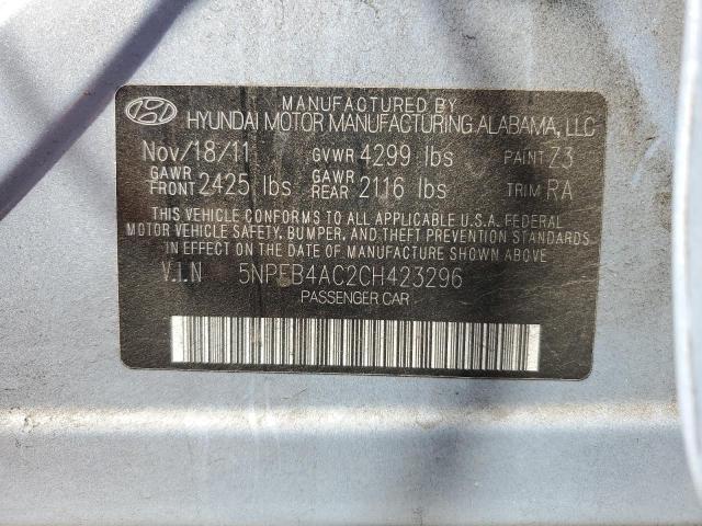 Photo 10 from auction – 2012 HYUNDAI SONATA GLS with VIN 5NPEB4AC2CH423296