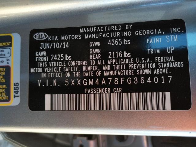Photo 10 from auction – 2015 KIA OPTIMA LX with VIN 5XXGM4A78FG364017