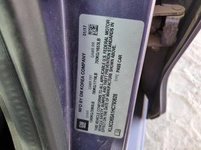 Photo 10 from auction – 2017 CHEVROLET SPARK 1LT with VIN KL8CD6SA1HC793628