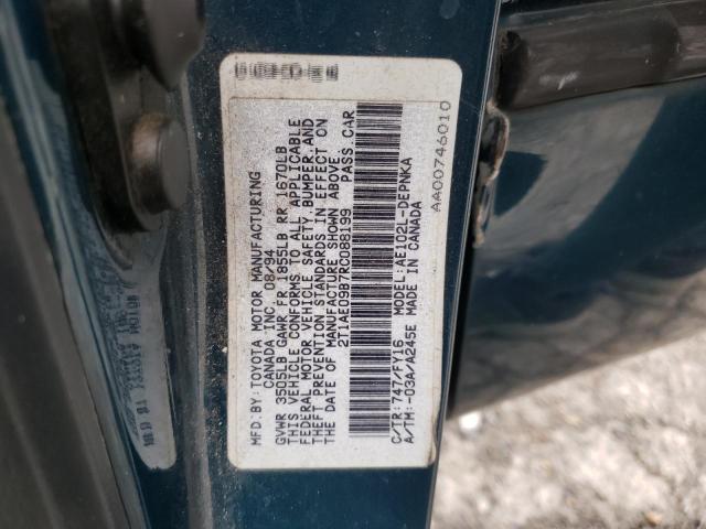 Photo 10 from auction – 1994 TOYOTA COROLLA LE with VIN 2T1AE09B7RC088199