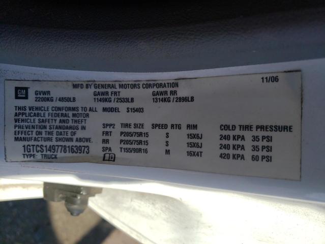 Photo 10 from auction – 2007 GMC CANYON with VIN 1GTCS149778163973