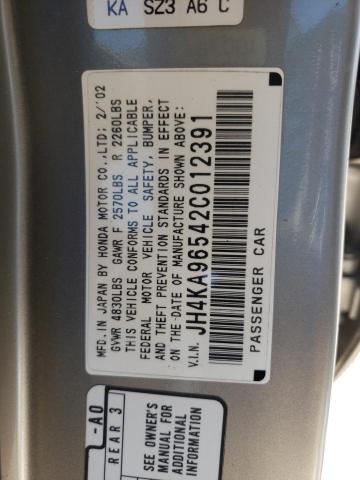 Photo 10 from auction – 2002 ACURA 3.5RL with VIN JH4KA96542C012391
