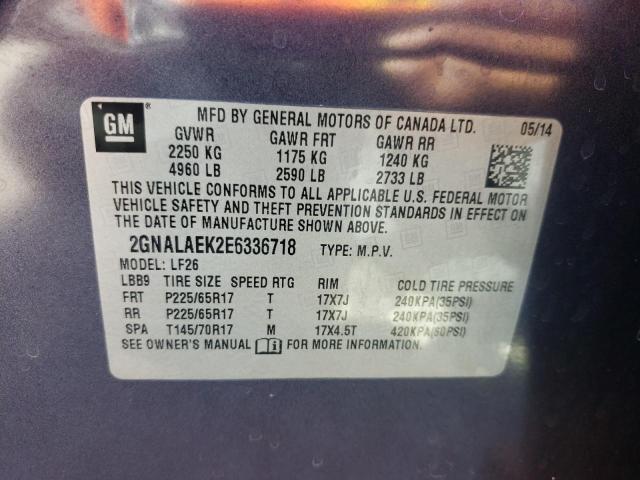 Photo 10 from auction – 2014 CHEVROLET EQUINOX LS with VIN 2GNALAEK2E6336718