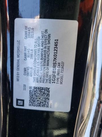Photo 10 from auction – 2019 CHEVROLET CAMARO with VIN 1G1FB1RS7K0123451
