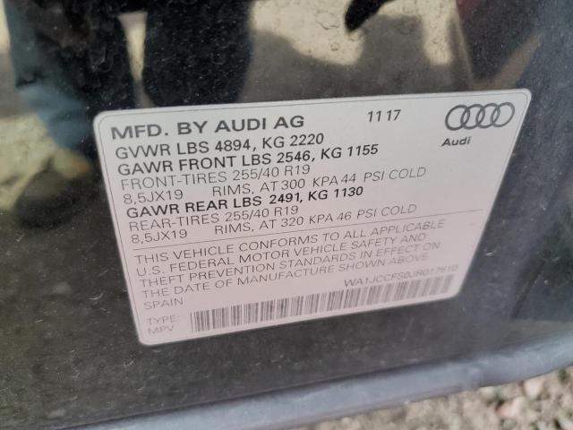 Photo 10 from auction – 2018 AUDI Q3 PREMIUM with VIN WA1JCCFS0JR017510