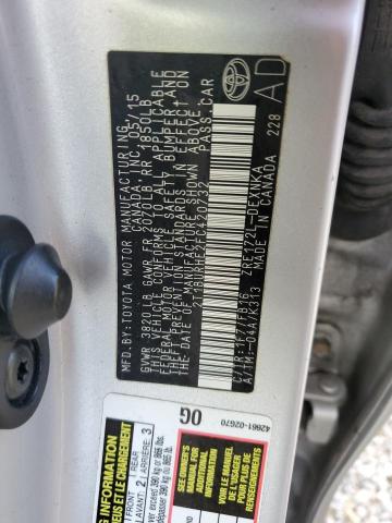 Foto 10 de la subasta – 2015 TOYOTA COROLLA L con VIN 2T1BURHE2FC420732