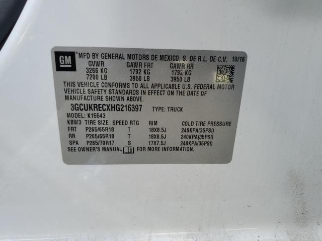 Photo 10 from auction – 2017 CHEVROLET SILVERADO with VIN 3GCUKRECXHG216397