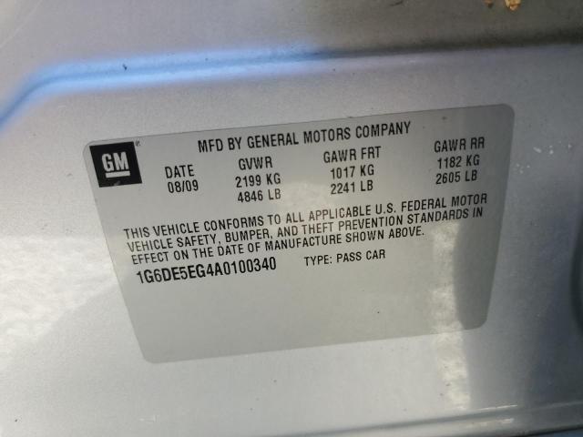 Photo 10 from auction – 2010 CADILLAC CTS LUXURY with VIN 1G6DE5EG4A0100340