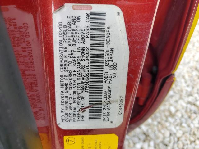 Photo 10 from auction – 2000 LEXUS GS 300 with VIN JT8BD68S6Y0104332