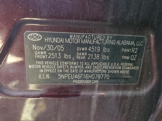 Photo 10 from auction – 2006 HYUNDAI SONATA GLS with VIN 5NPEU46F16H079770