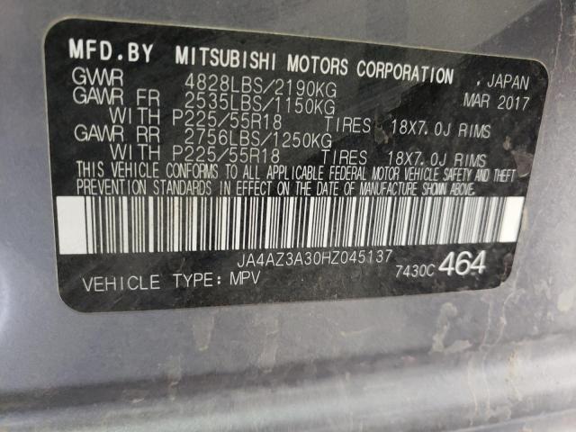 Photo 10 from auction – 2017 MITSUBISHI OUTLANDER with VIN JA4AZ3A30HZ045137